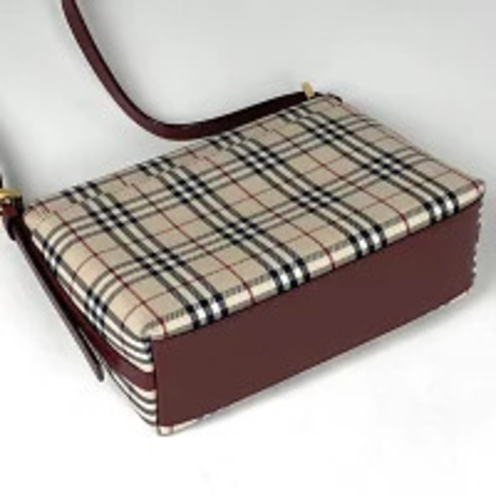 Burberry check bag beige Body canvas Crossbody shoulder cross Bum Belt Tan